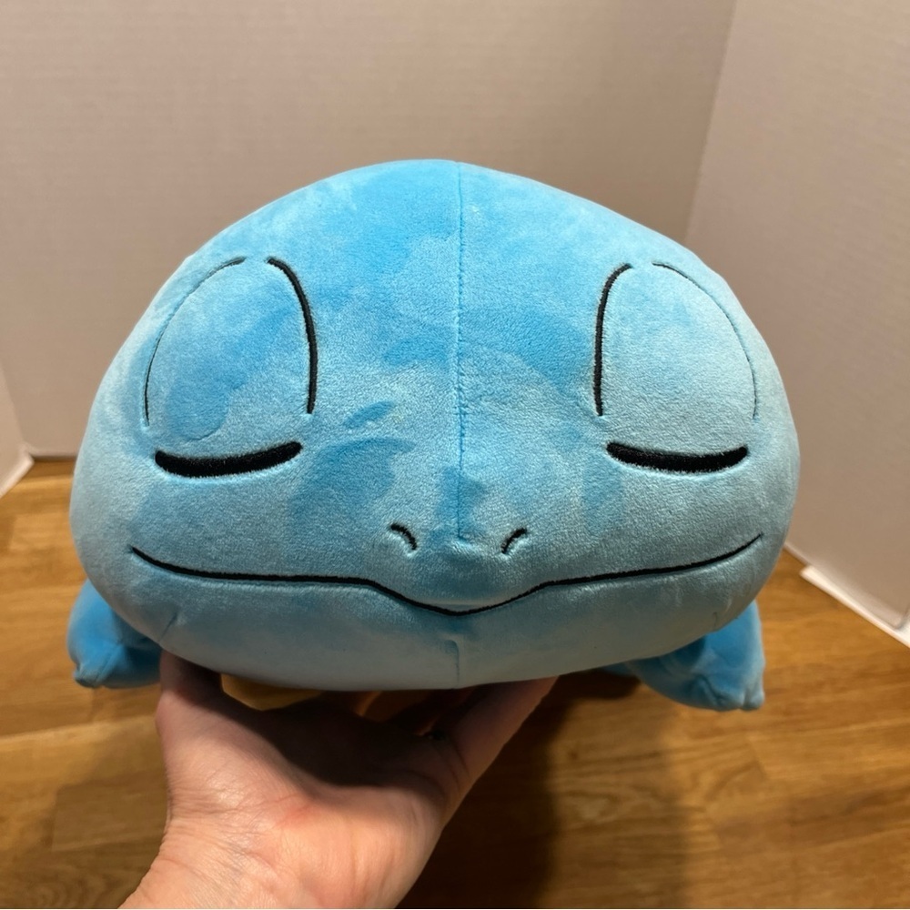 Nintendo Pokemon 18" Super Soft Sleeping Squirtle Stuffed Animal 2023 Game Freak